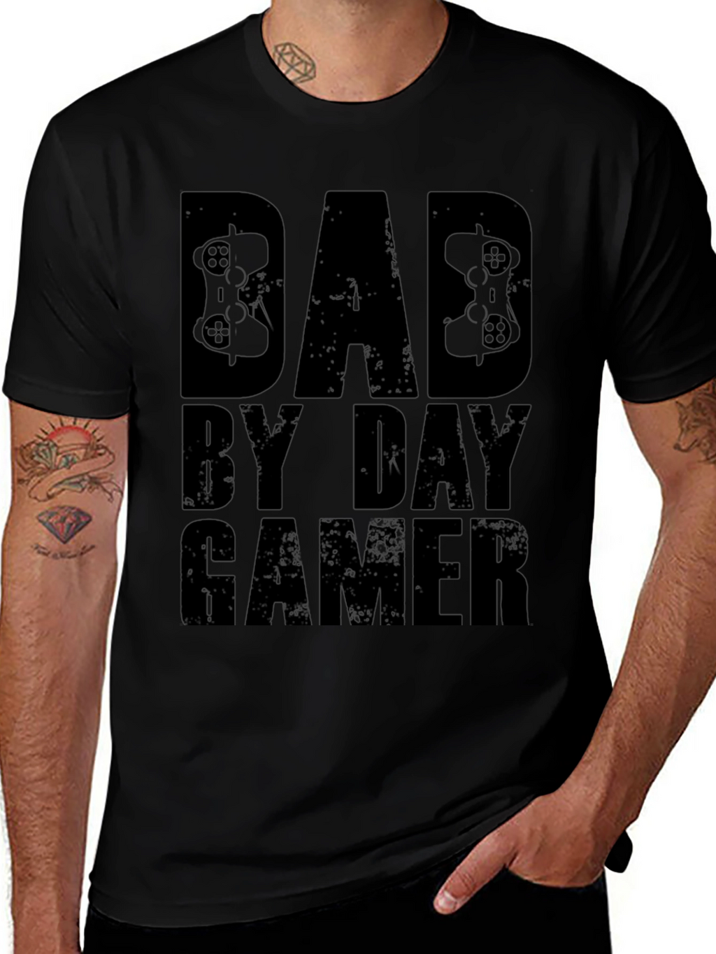 Dad By Day Gamer T-Shirt - Black