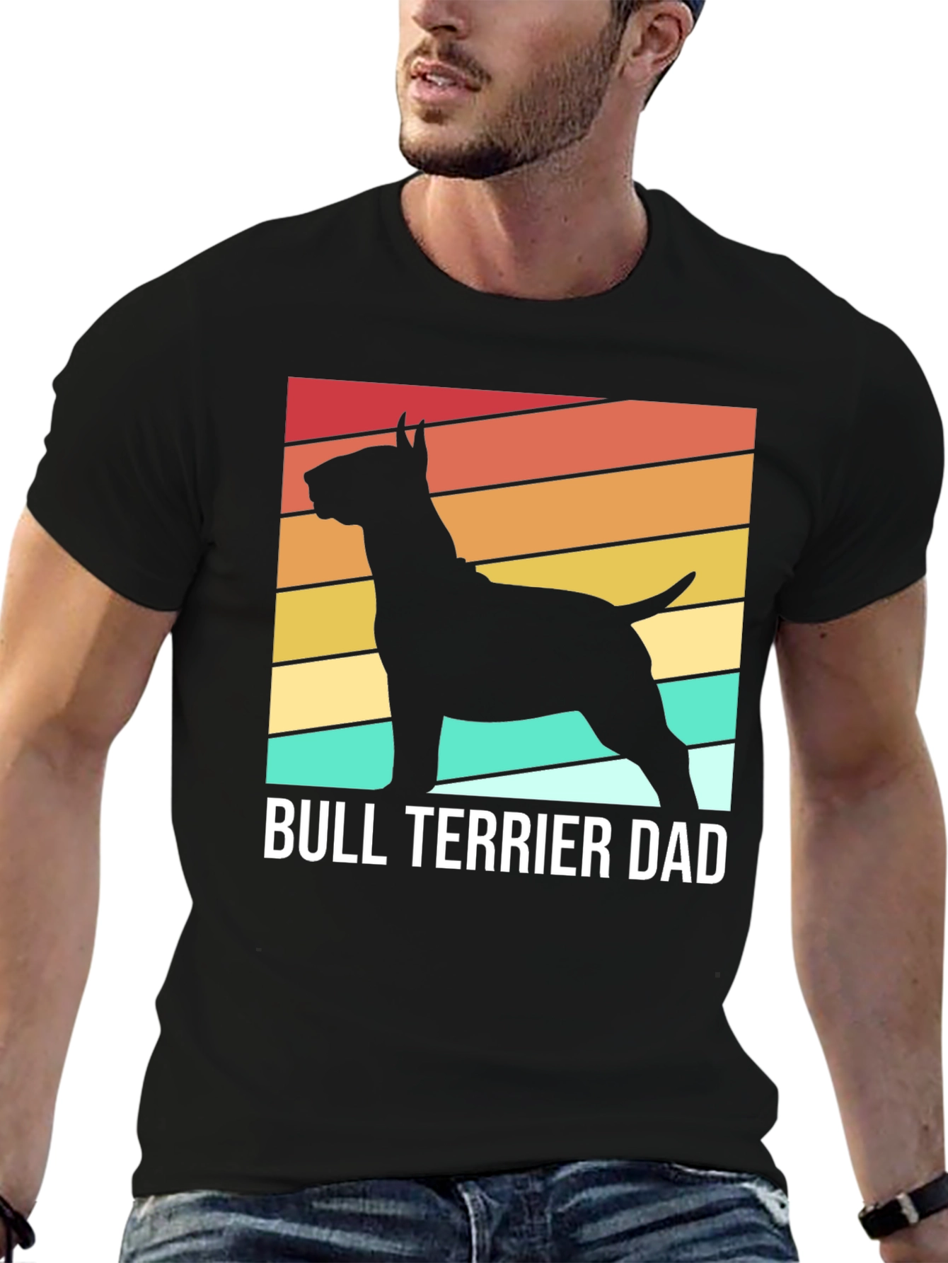 Bull Terrier Dad Graphic Tee