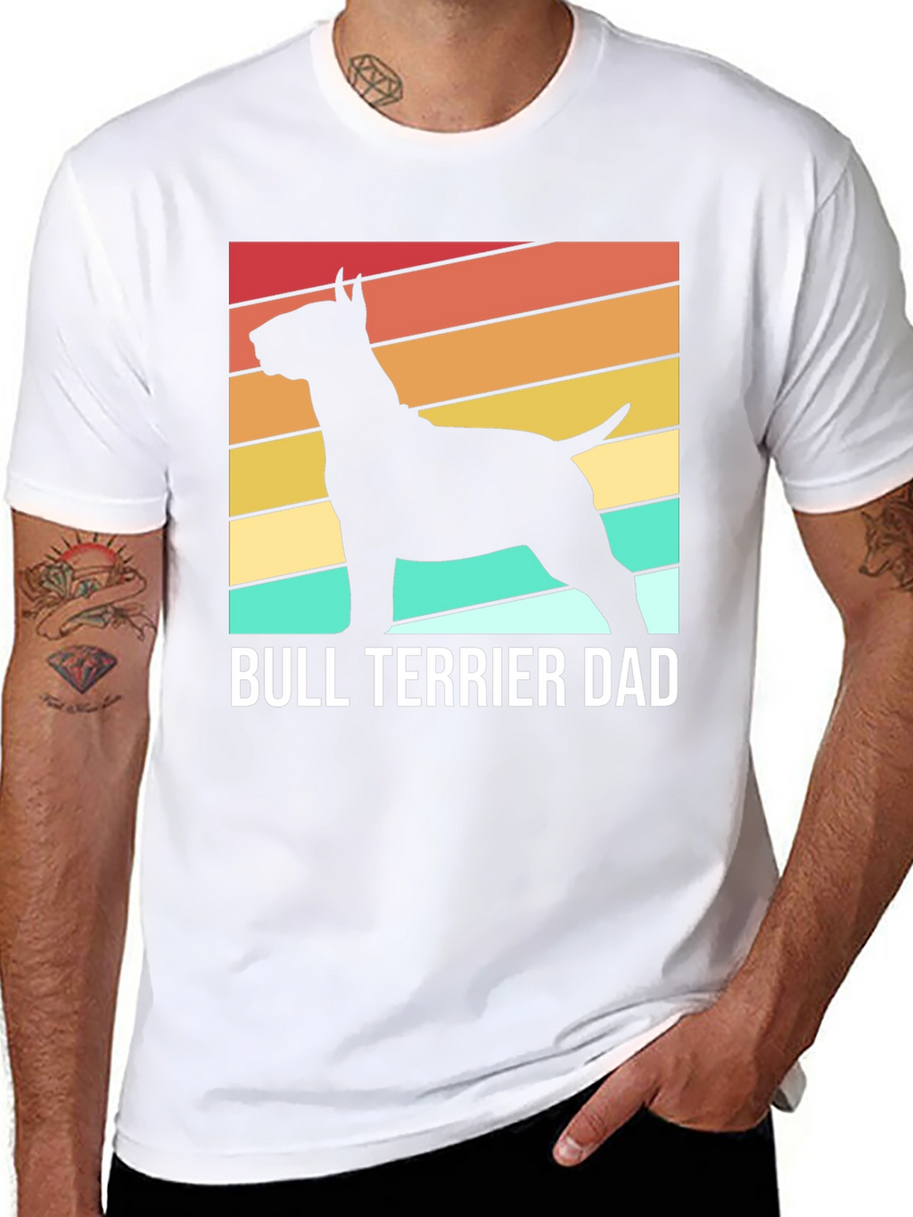 Bull Terrier Dad Graphic Tee