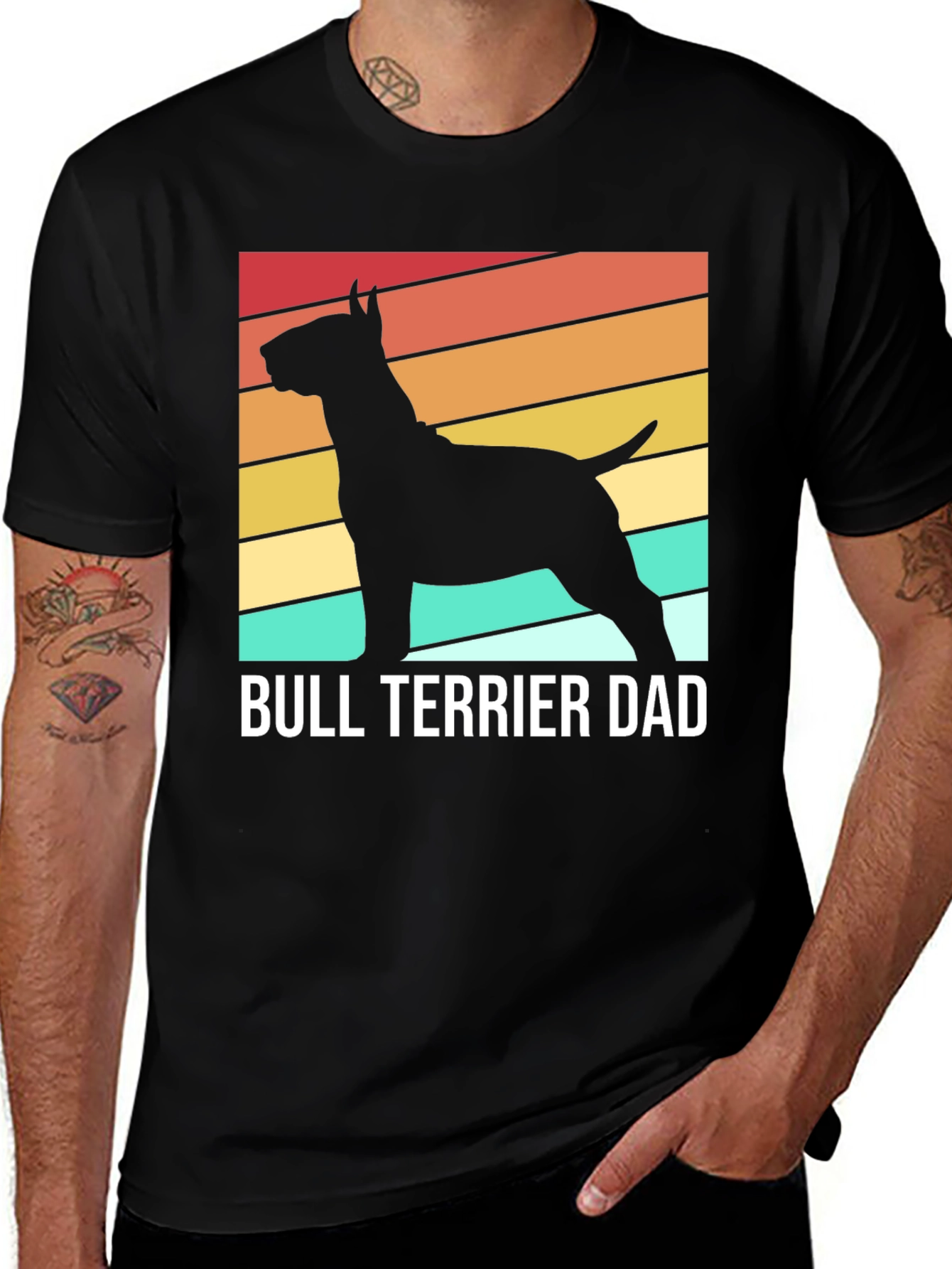 Bull Terrier Dad Graphic Tee