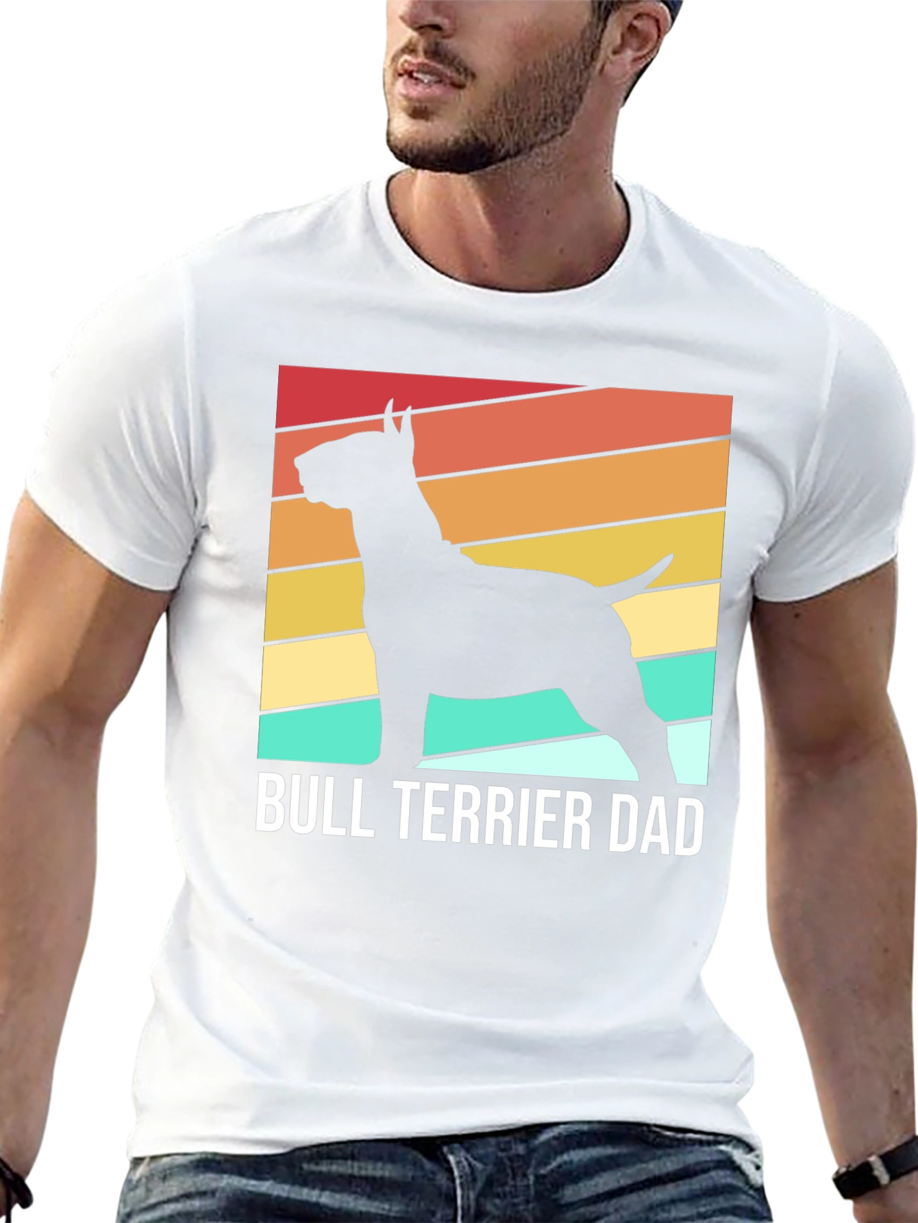 Bull Terrier Dad Graphic Tee