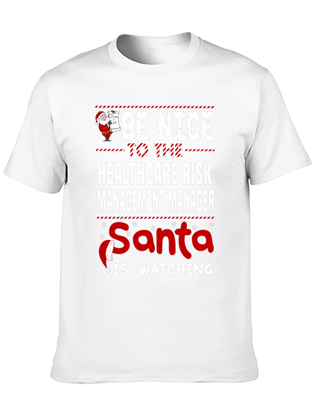 Funny Healthcare Risk Manager Santa Christmas T-Shirt