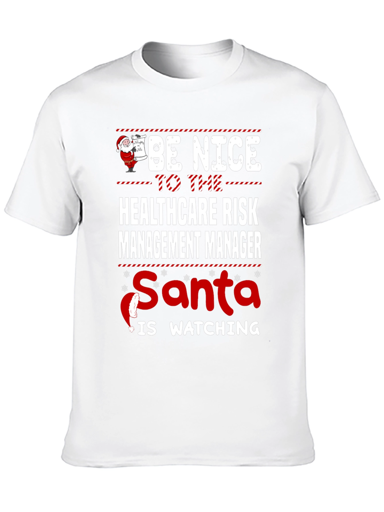 Funny Healthcare Risk Manager Santa Christmas T-Shirt