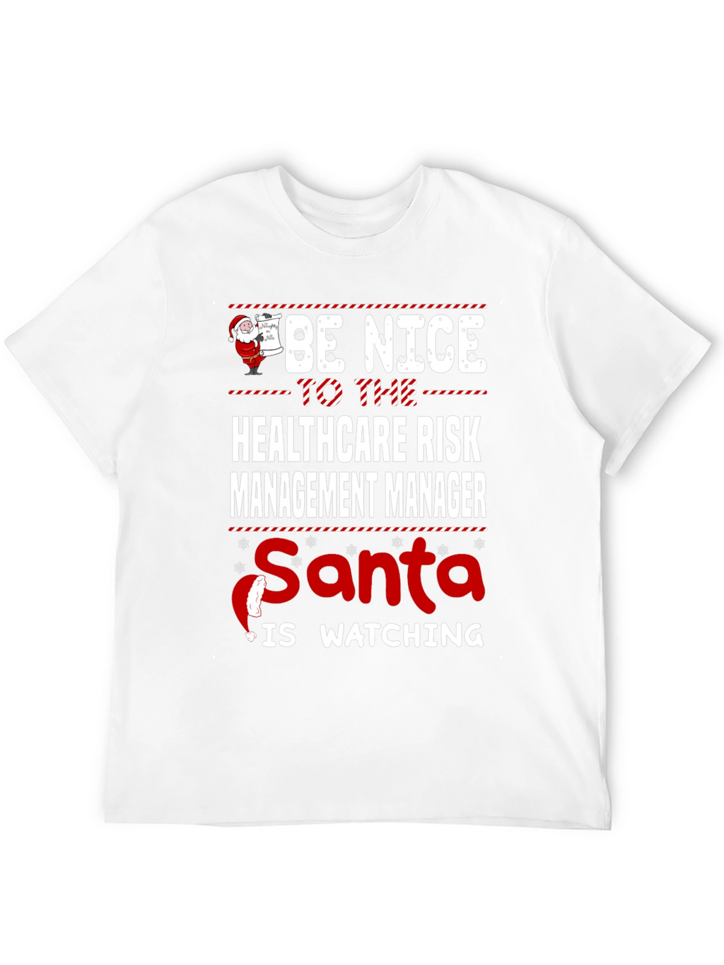 Funny Healthcare Risk Manager Santa Christmas T-Shirt