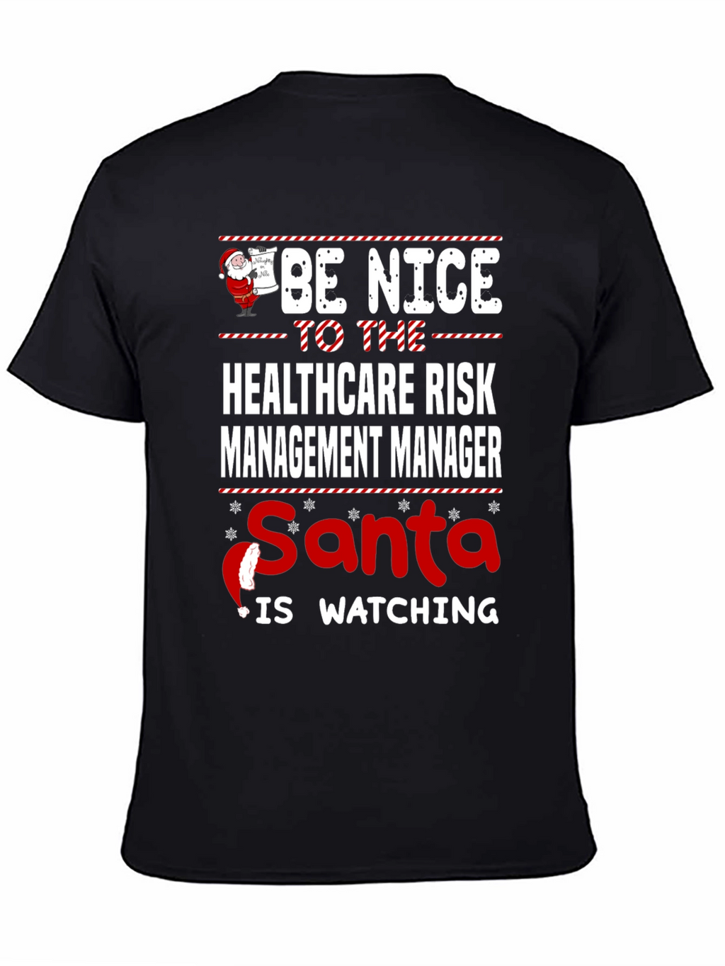 Funny Healthcare Risk Manager Santa Christmas T-Shirt