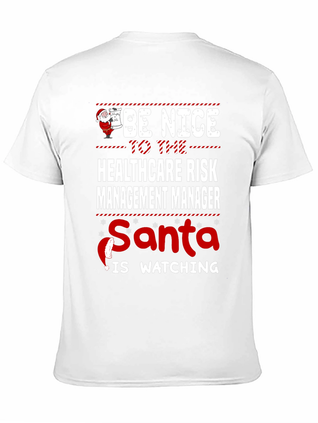 Funny Healthcare Risk Manager Santa Christmas T-Shirt