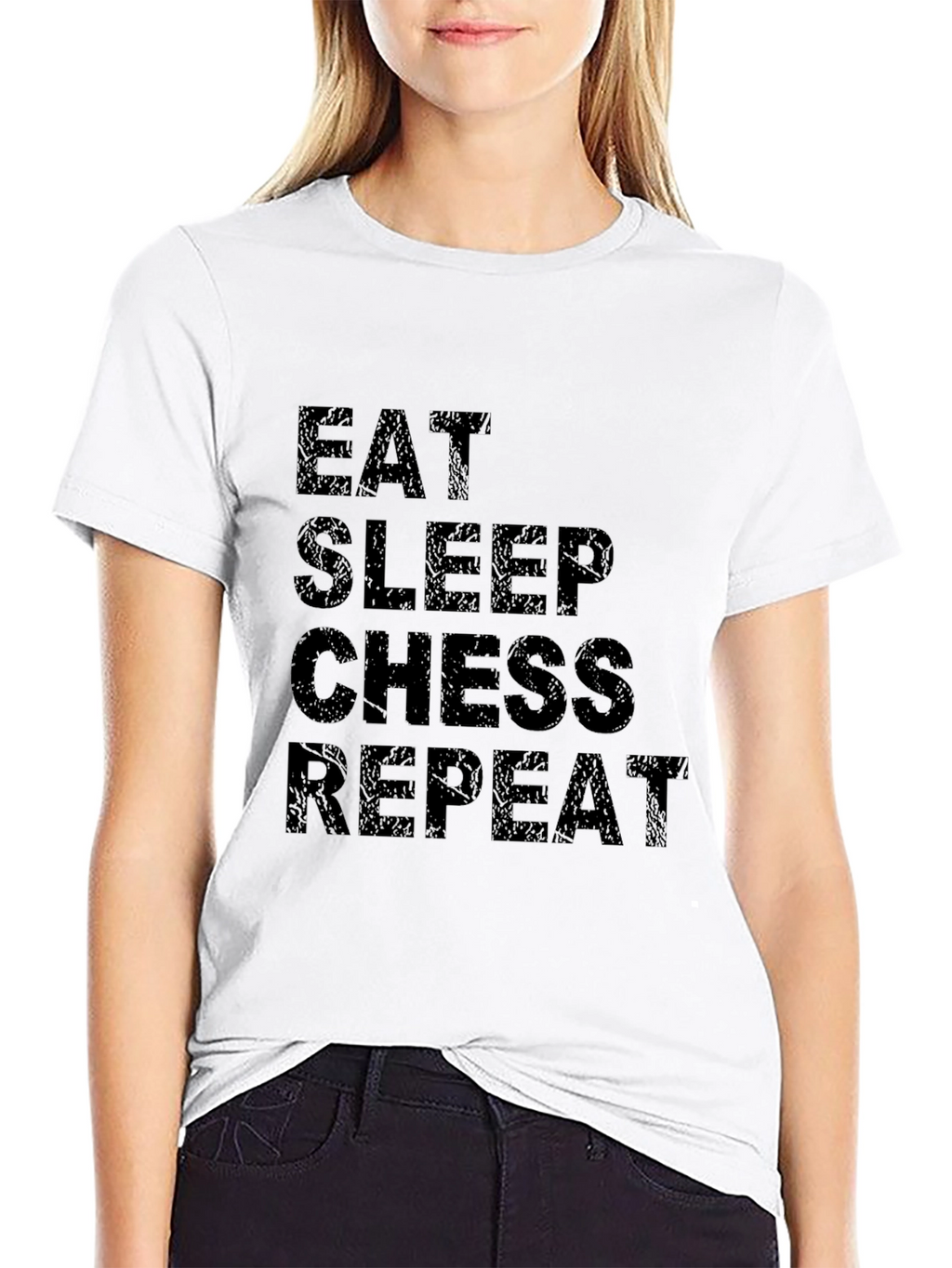 Eat Sleep Chess Repeat Black T-Shirt