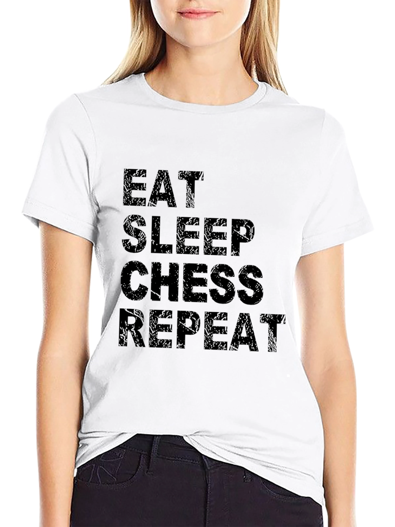 Eat Sleep Chess Repeat Black T-Shirt