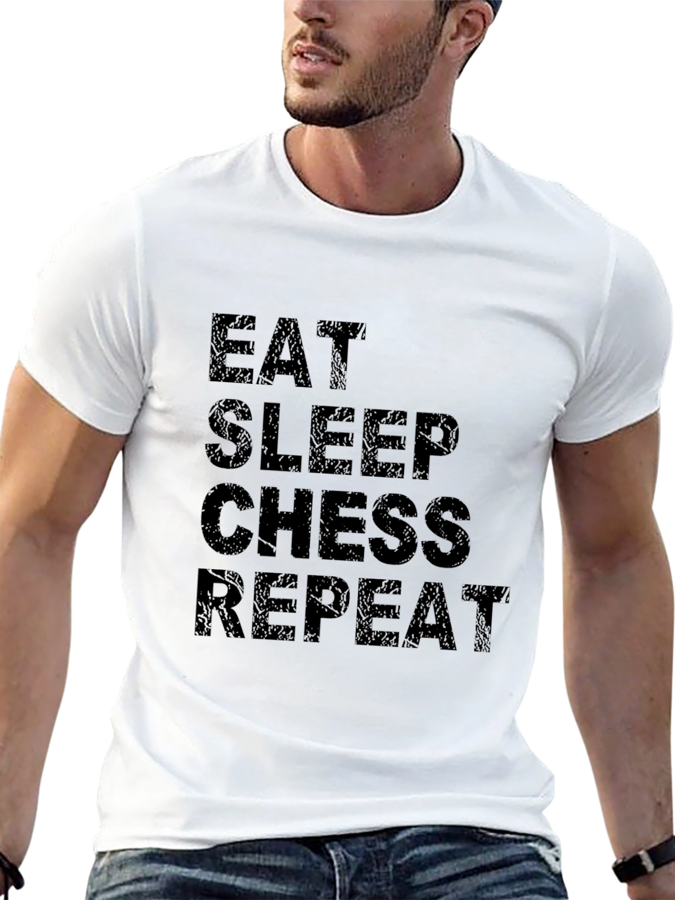 Eat Sleep Chess Repeat Black T-Shirt