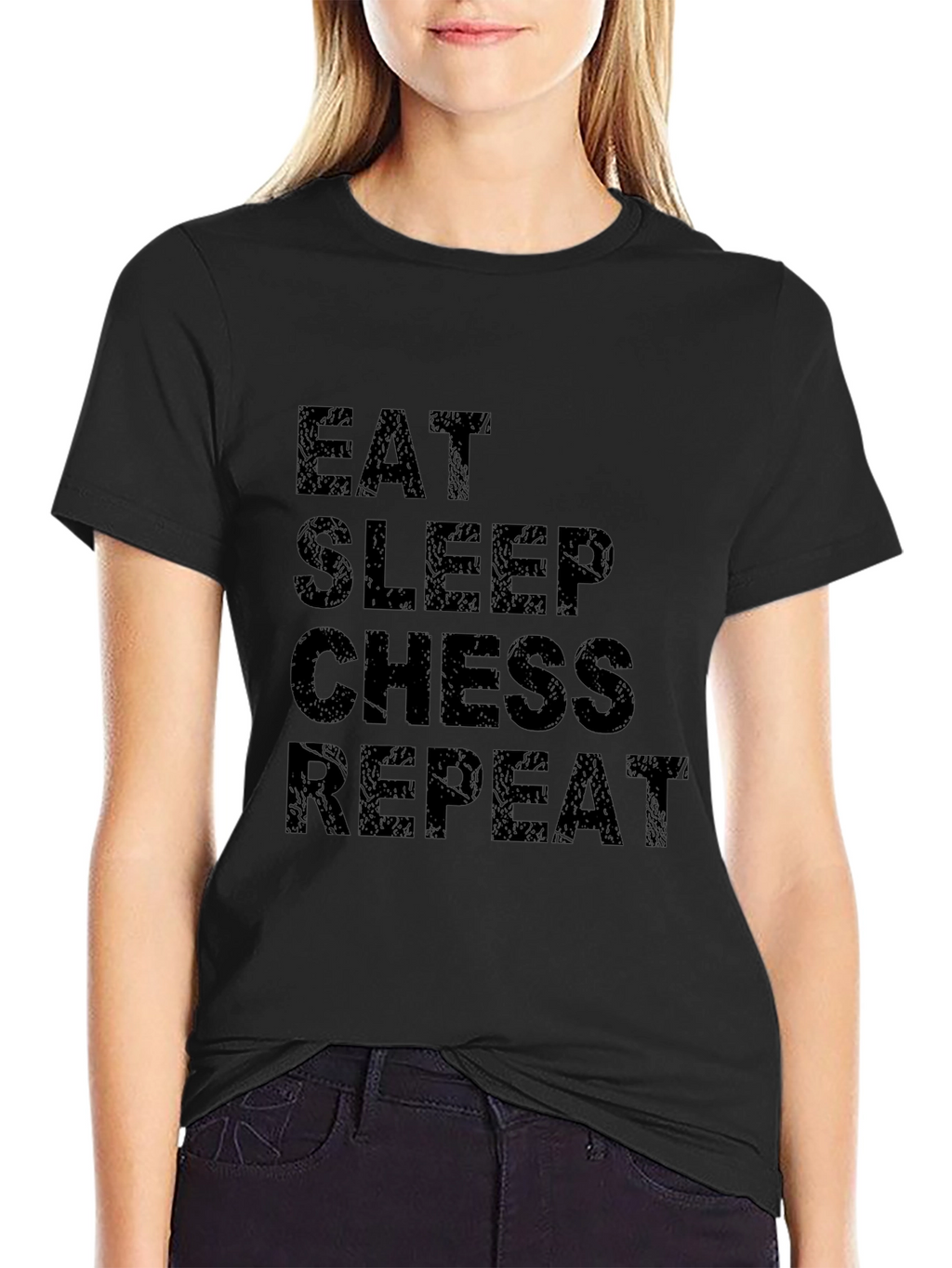 Eat Sleep Chess Repeat Black T-Shirt