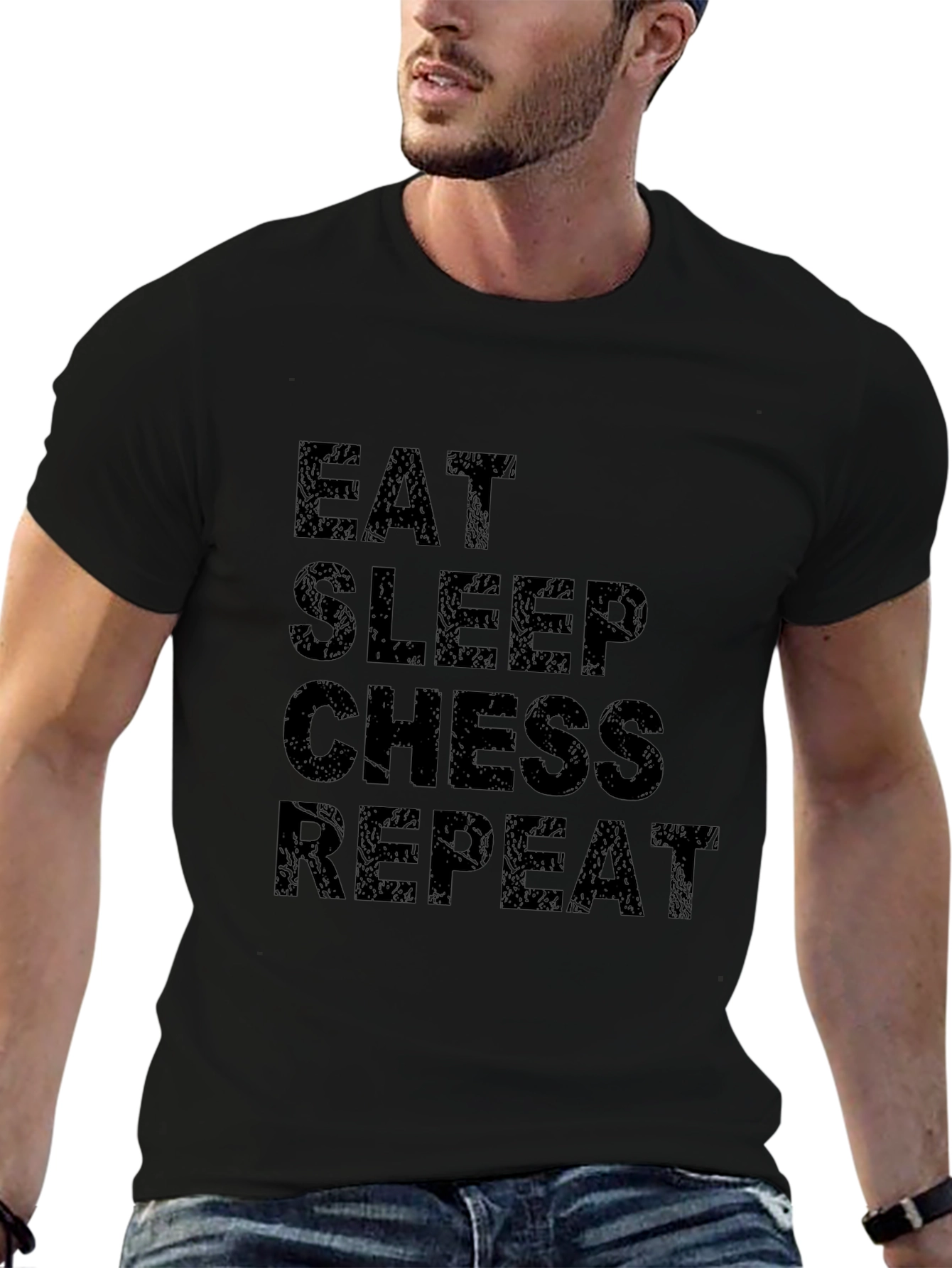 Eat Sleep Chess Repeat Black T-Shirt