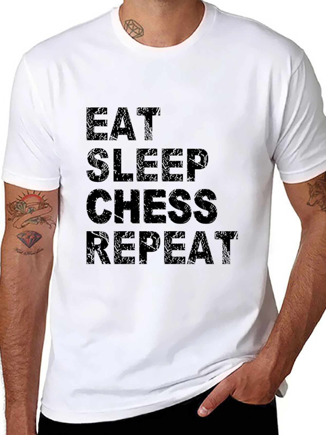Eat Sleep Chess Repeat Black T-Shirt