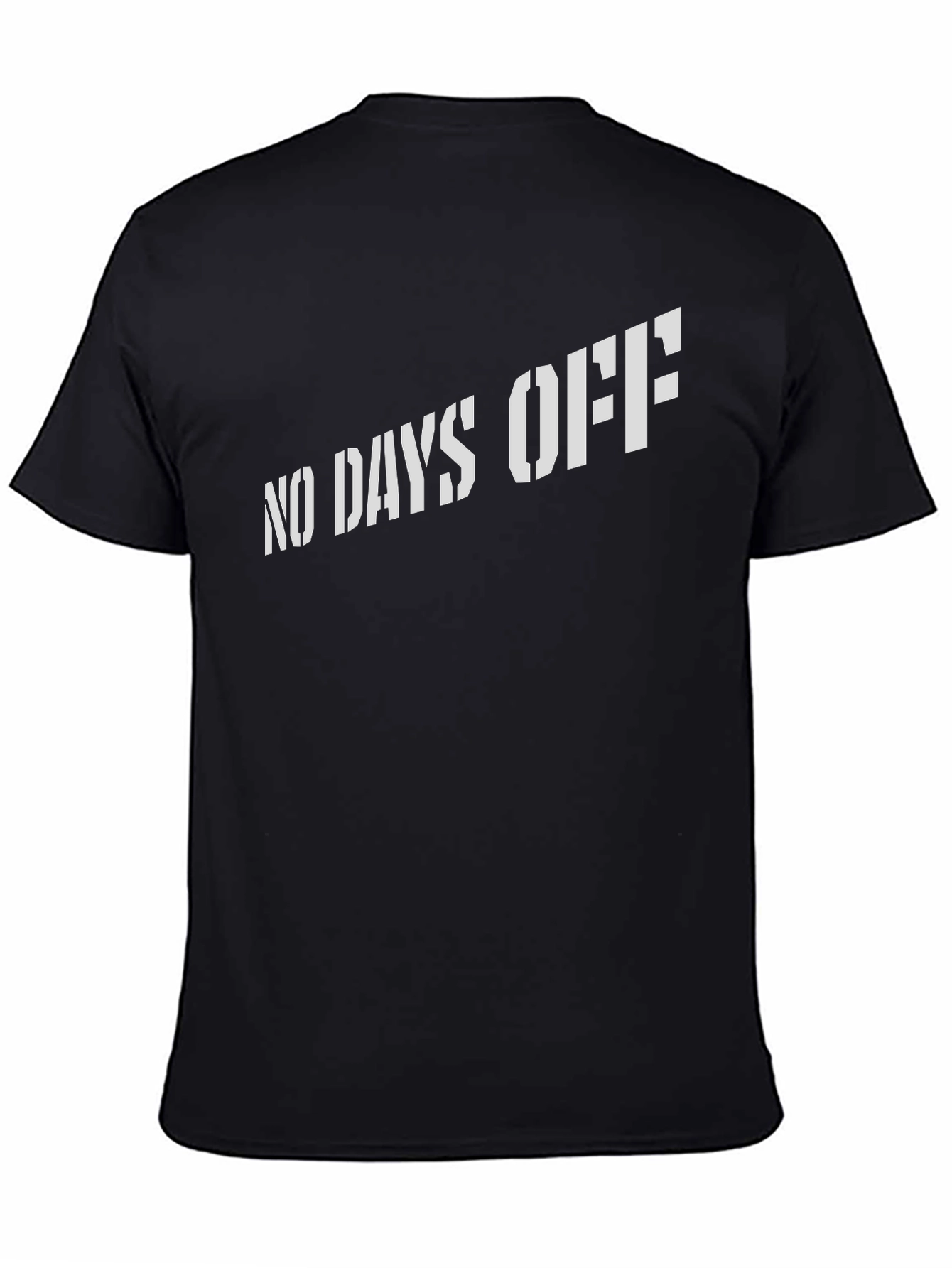 Mens No Days Off Black Graphic Tee