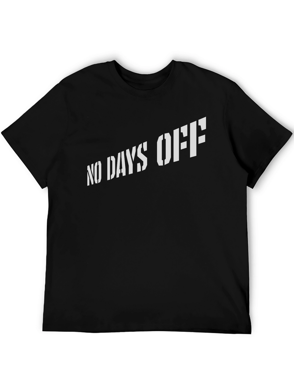 Mens No Days Off Black Graphic Tee