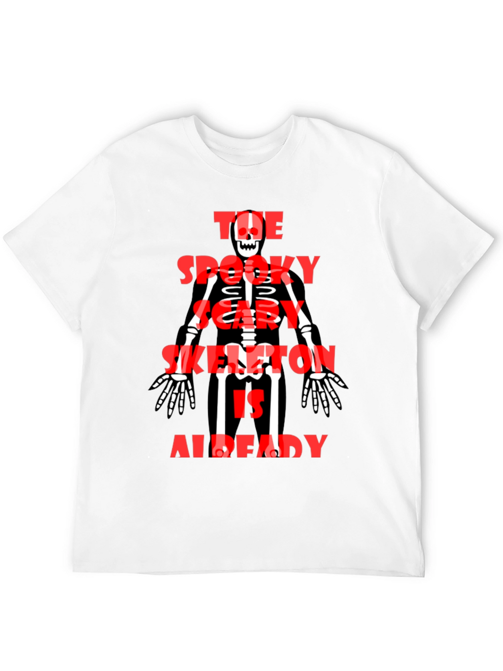 Spooky Skeleton Graphic Tee - Halloween Style