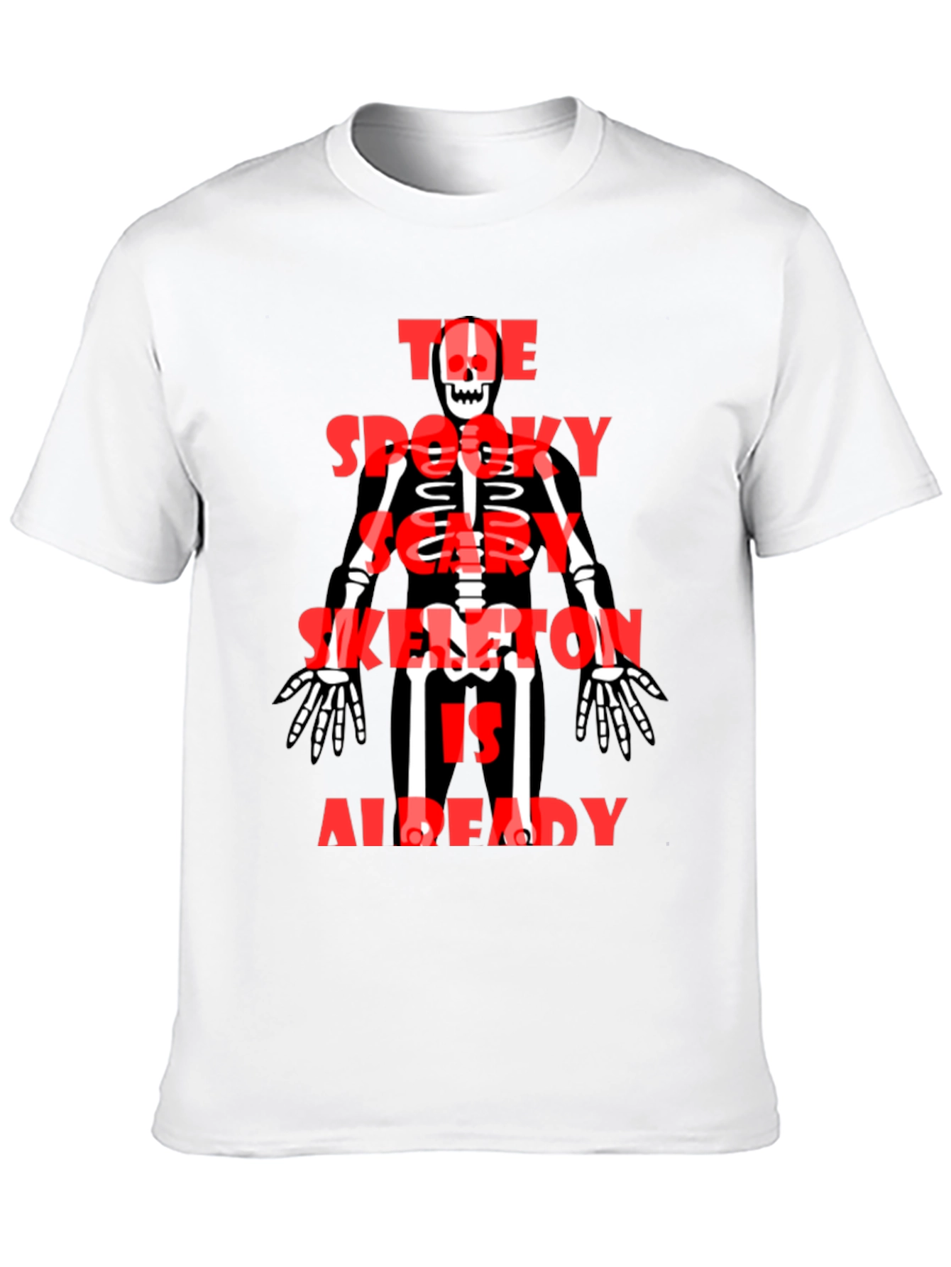 Spooky Skeleton Graphic Tee - Halloween Style