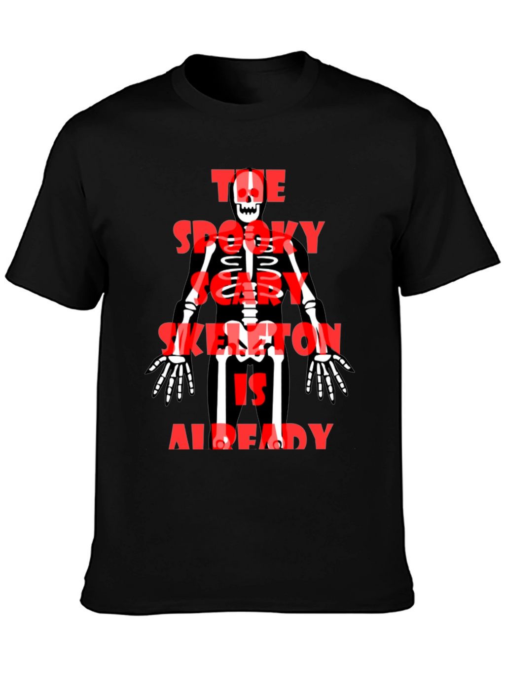 Spooky Skeleton Graphic Tee - Halloween Style