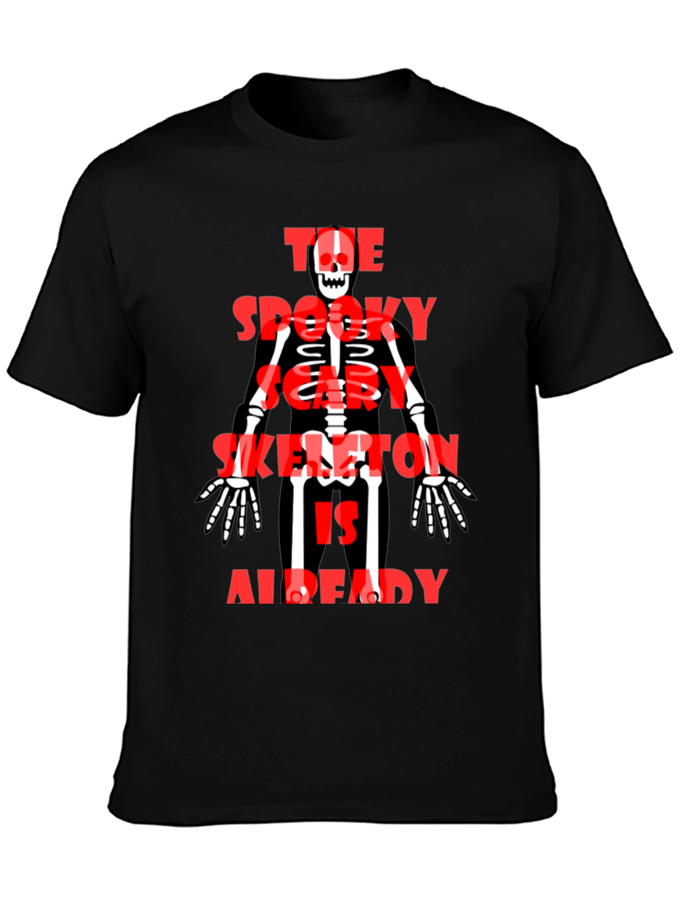 Spooky Skeleton Graphic Tee - Halloween Style