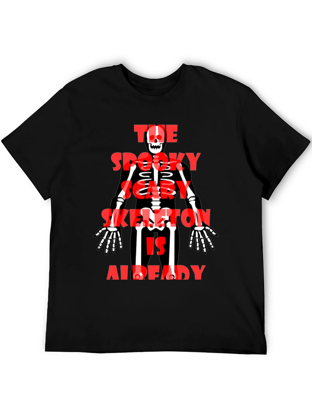 Spooky Skeleton Graphic Tee - Halloween Style