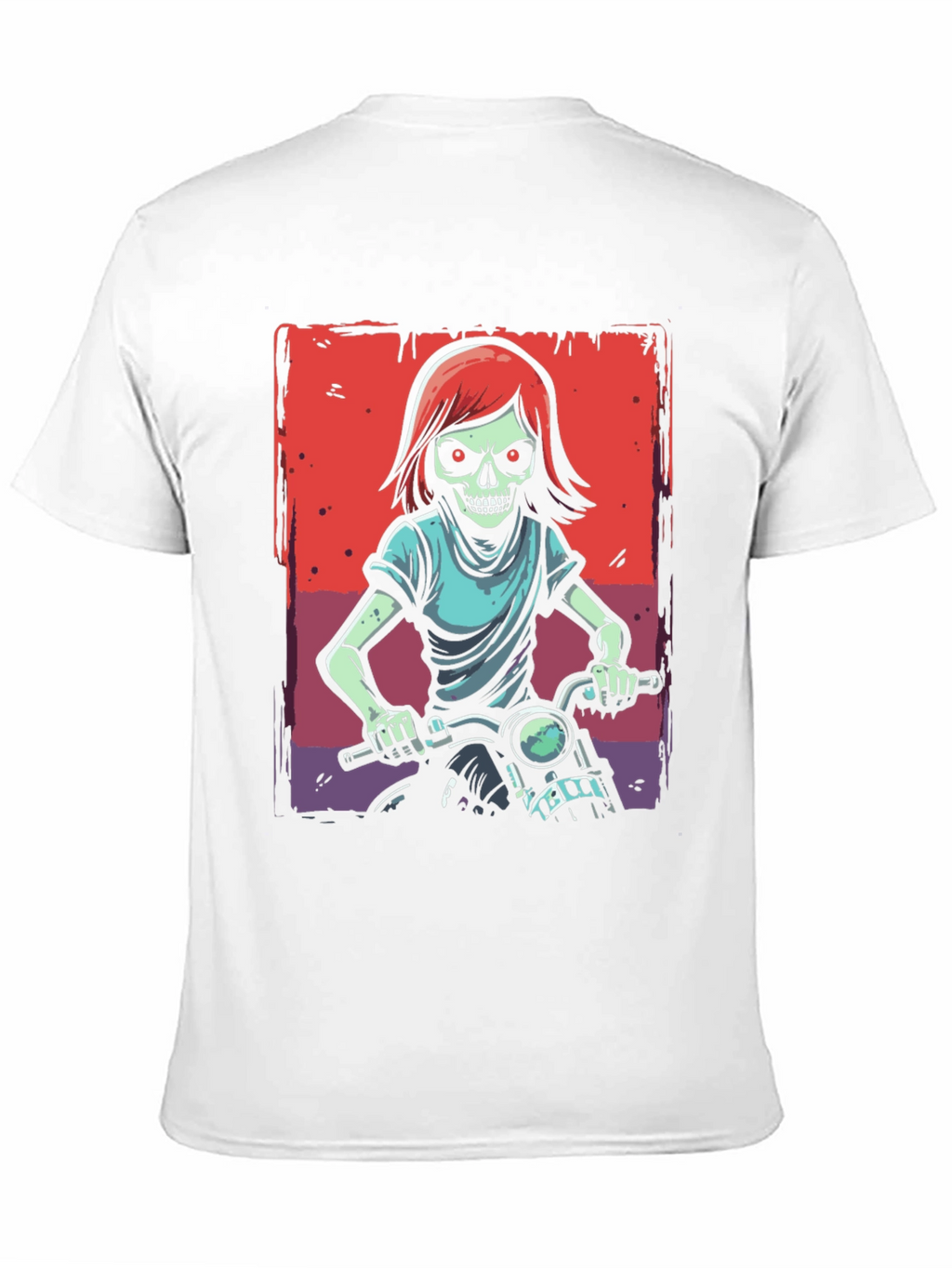 Skull Rider Graphic Tee - Edgy Motorcycle Design