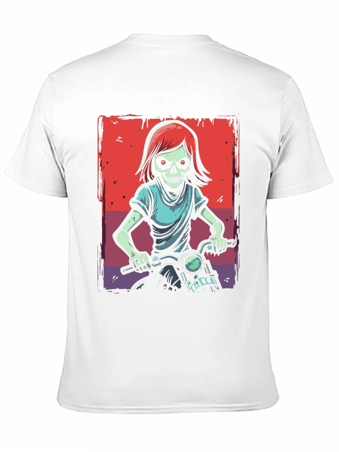 Skull Rider Graphic Tee - Edgy Motorcycle Design