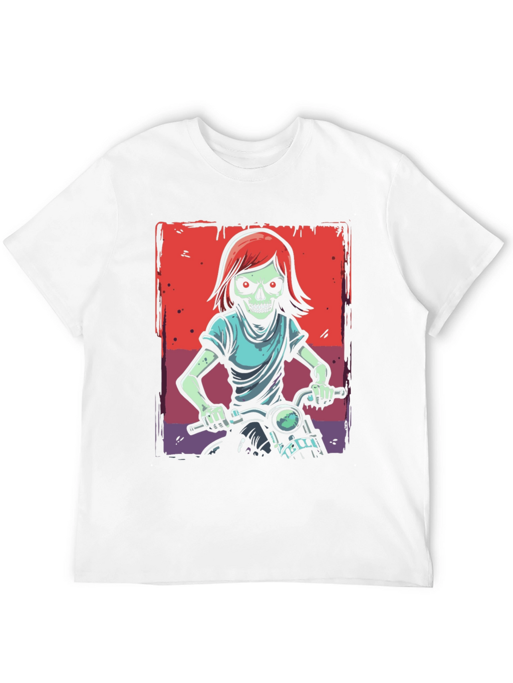 Skull Rider Graphic Tee - Edgy Motorcycle Design