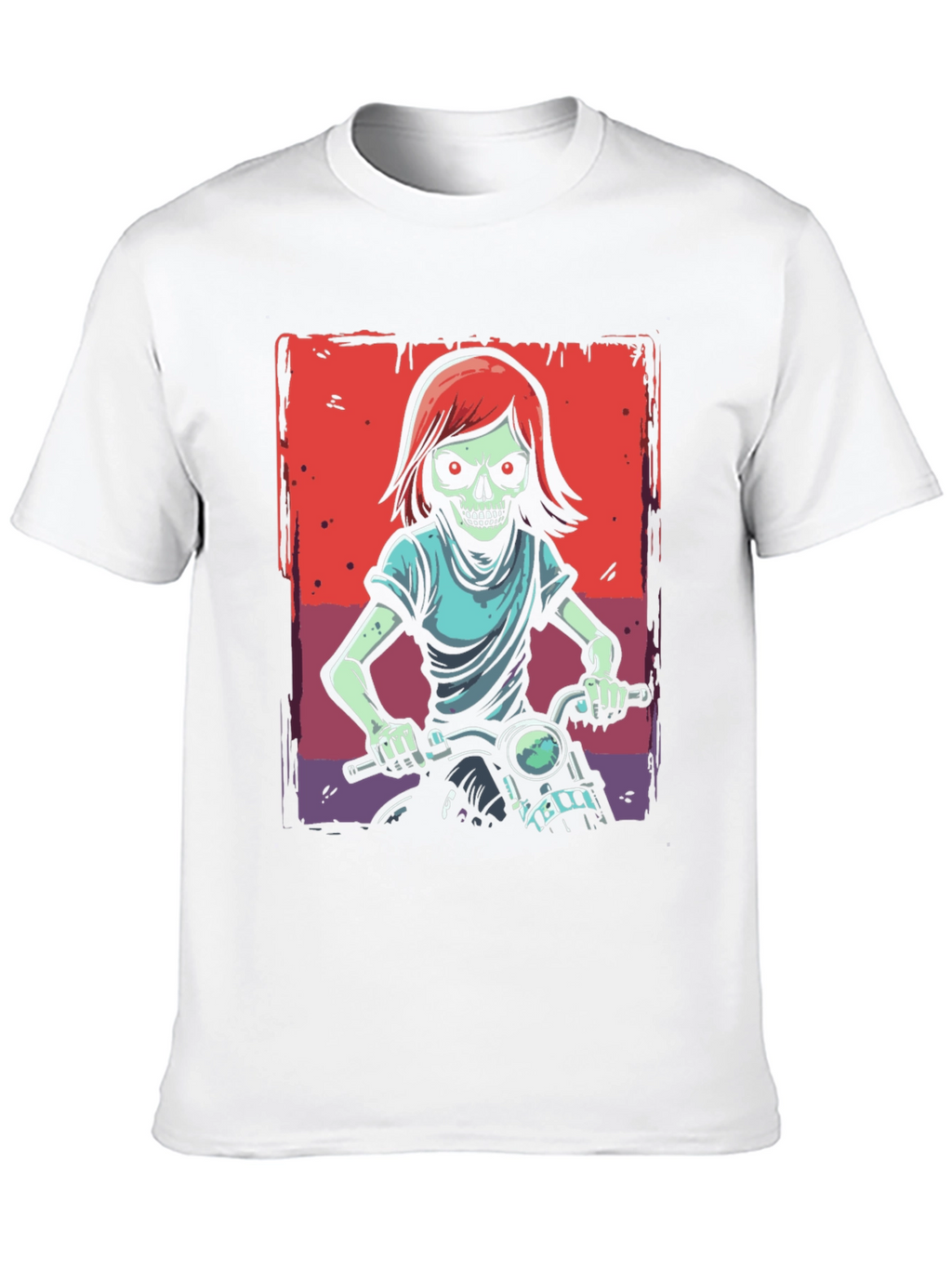 Skull Rider Graphic Tee - Edgy Motorcycle Design