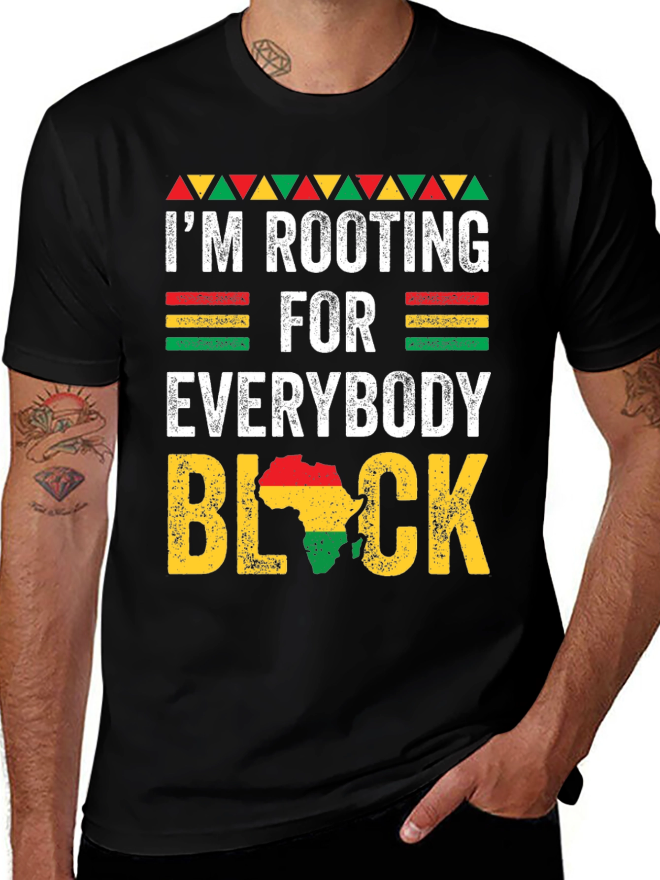 Rooting For Everybody Black T-Shirt