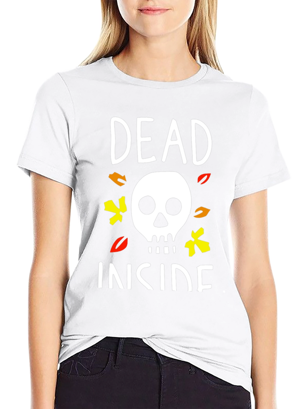 Dead Inside Halloween T-Shirt Skull Graphic