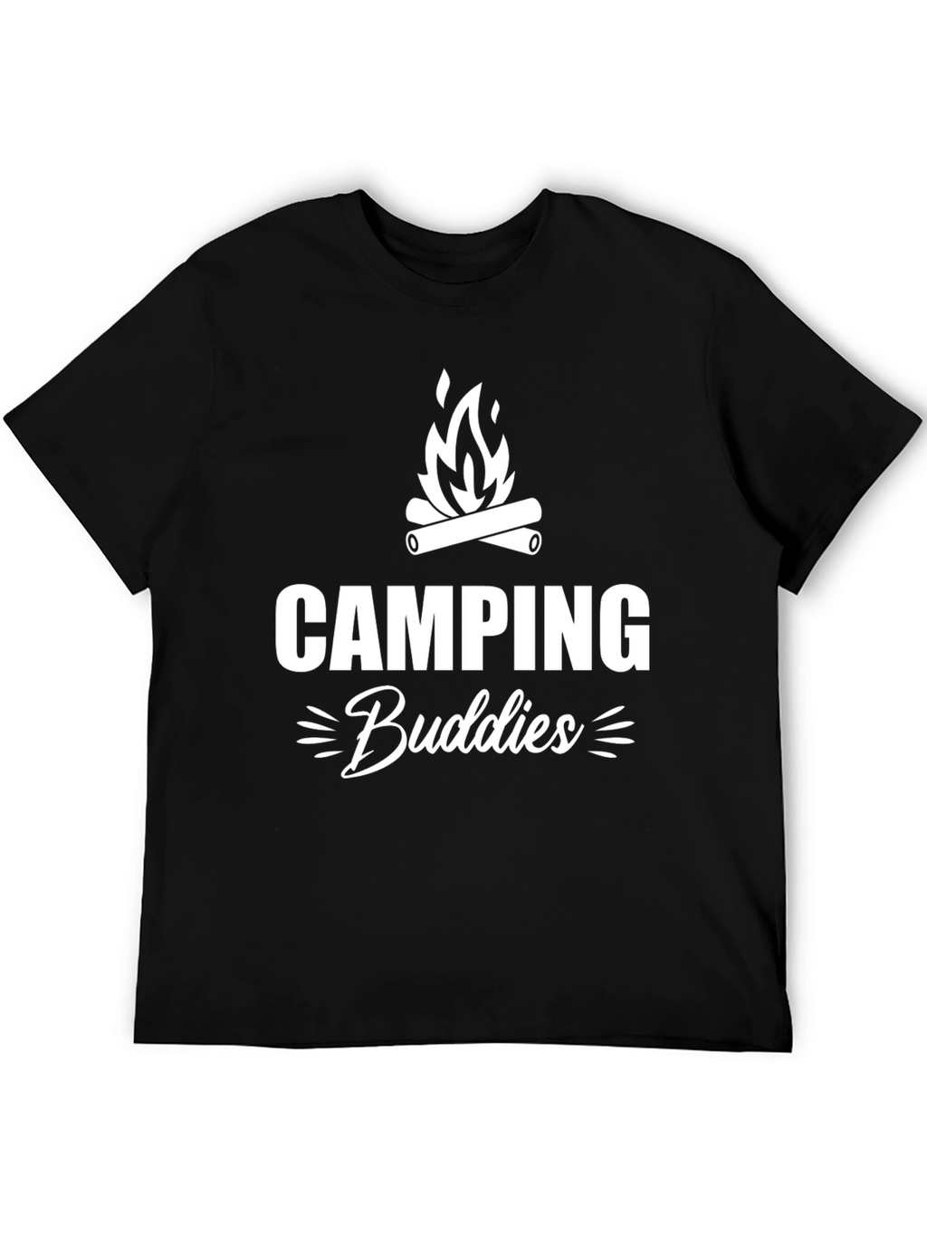 Camping Buddies Graphic T-Shirt - Black