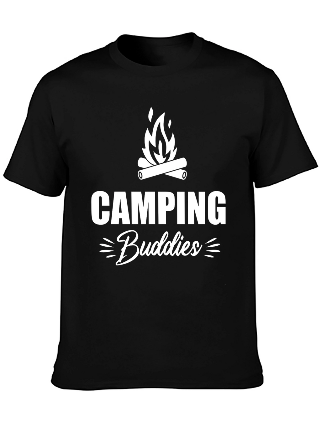 Camping Buddies Graphic T-Shirt - Black