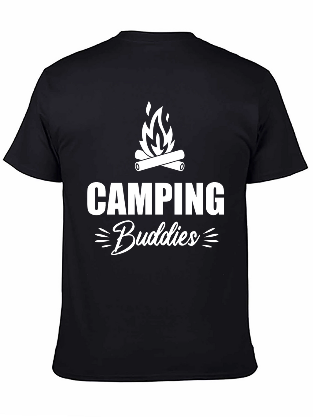 Camping Buddies Graphic T-Shirt - Black