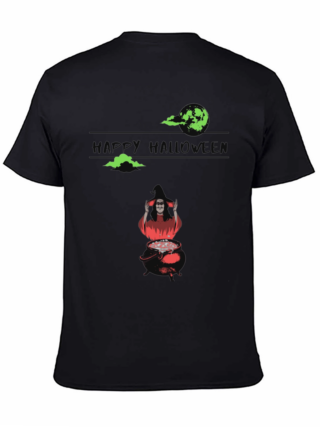 Halloween Witch Cauldron Graphic Tee - Spooky Season Shirt