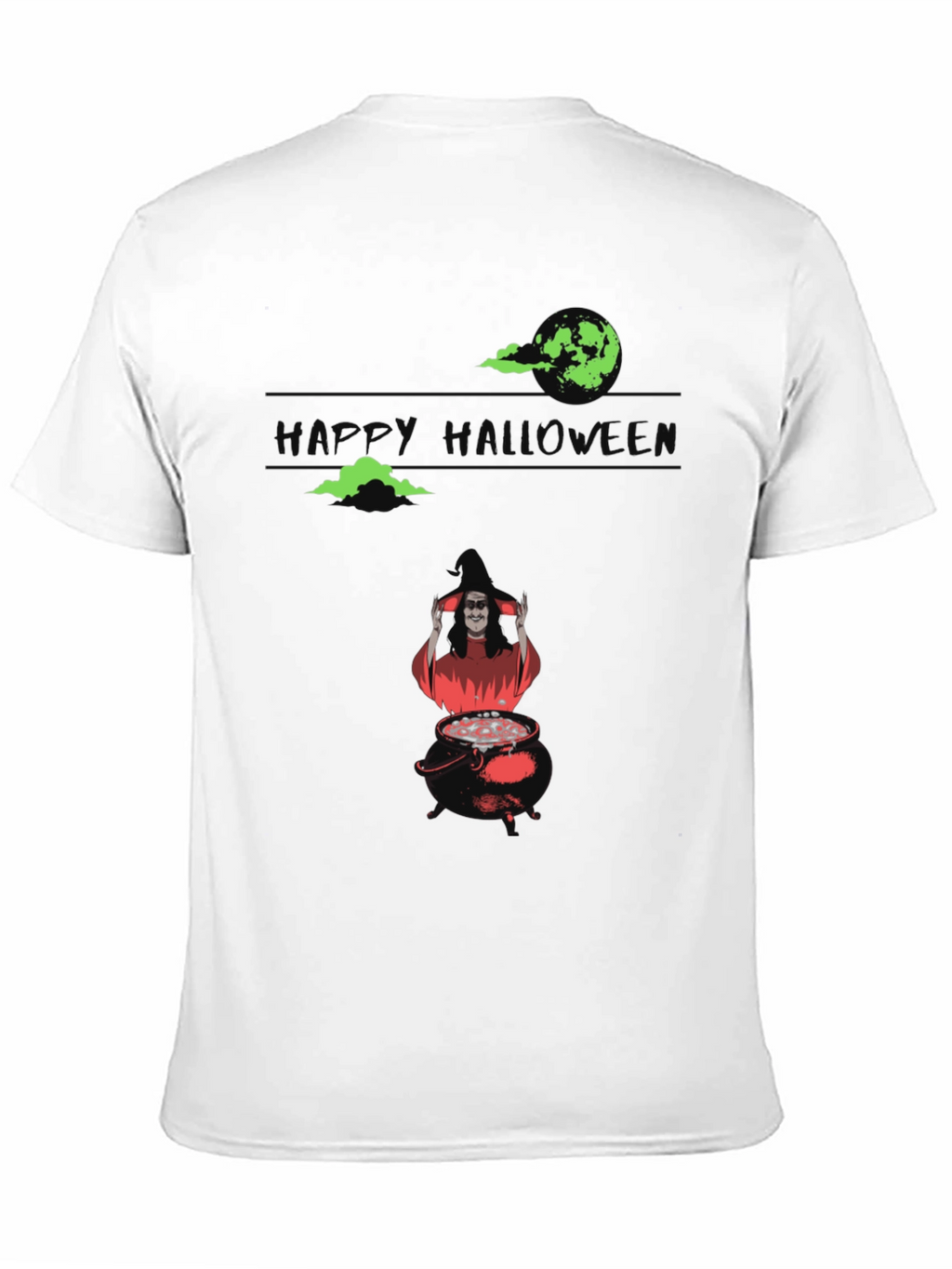 Halloween Witch Cauldron Graphic Tee - Spooky Season Shirt