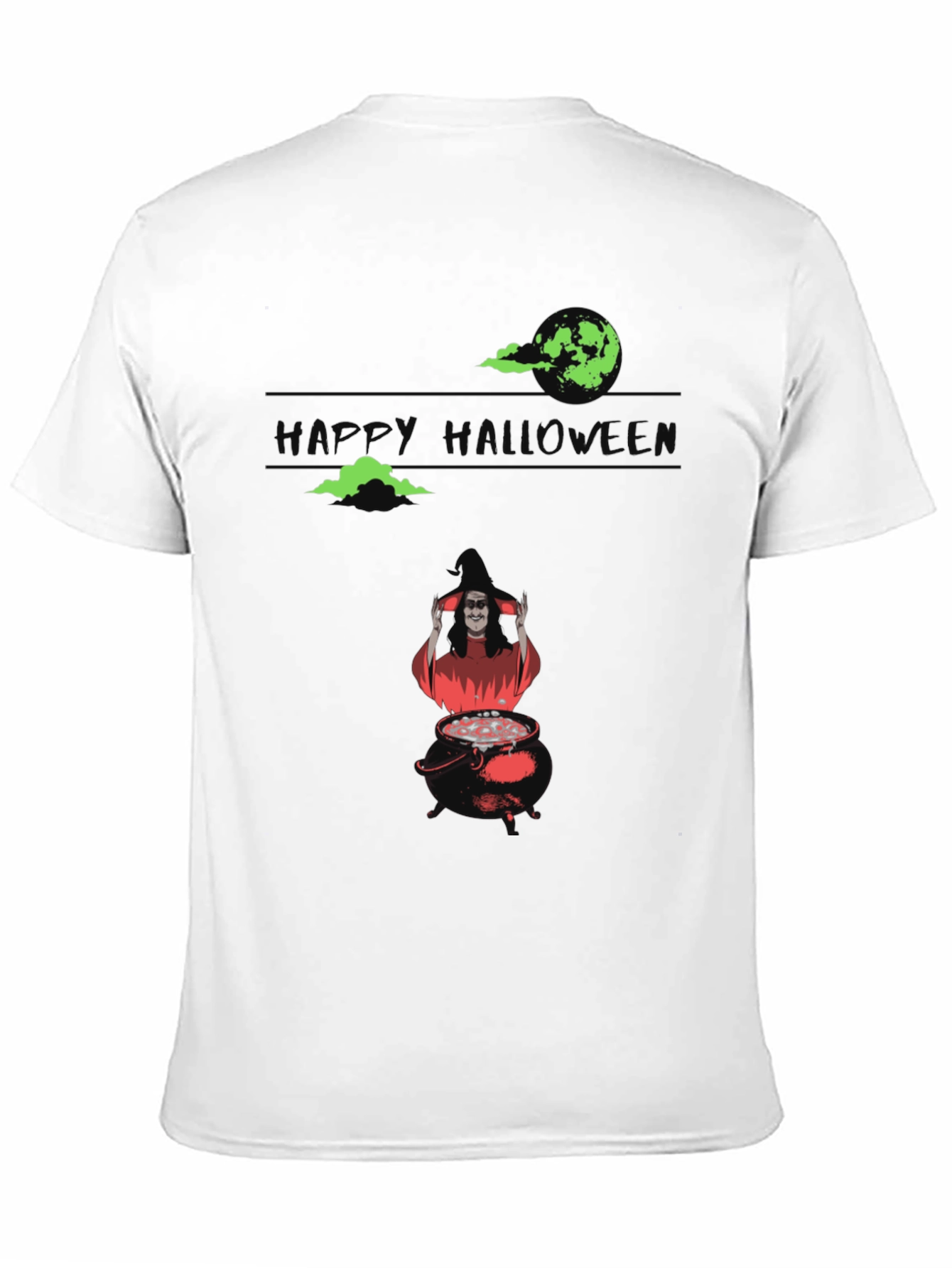 Halloween Witch Cauldron Graphic Tee - Spooky Season Shirt