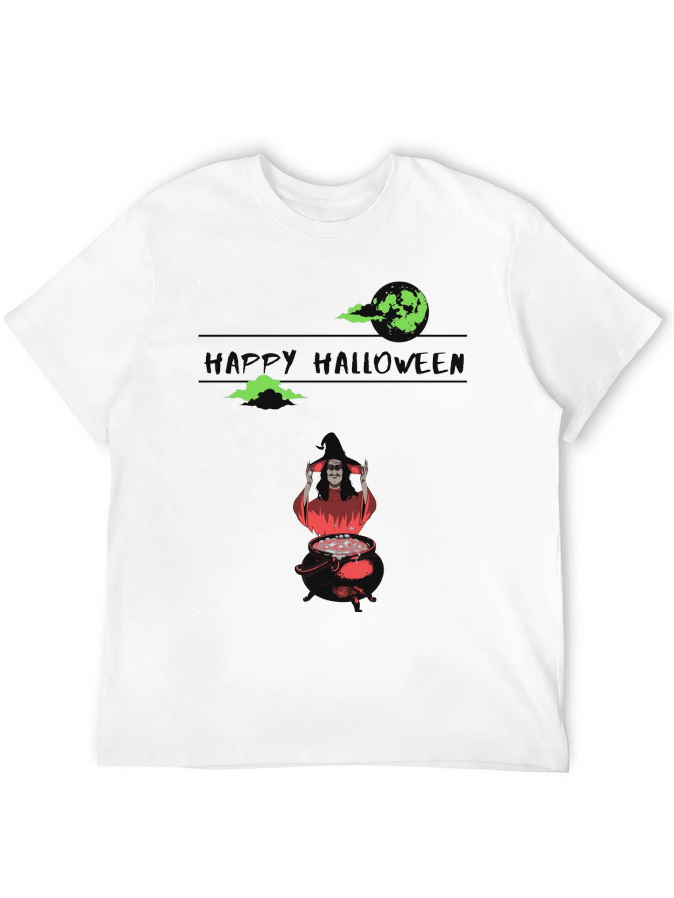 Halloween Witch Cauldron Graphic Tee - Spooky Season Shirt