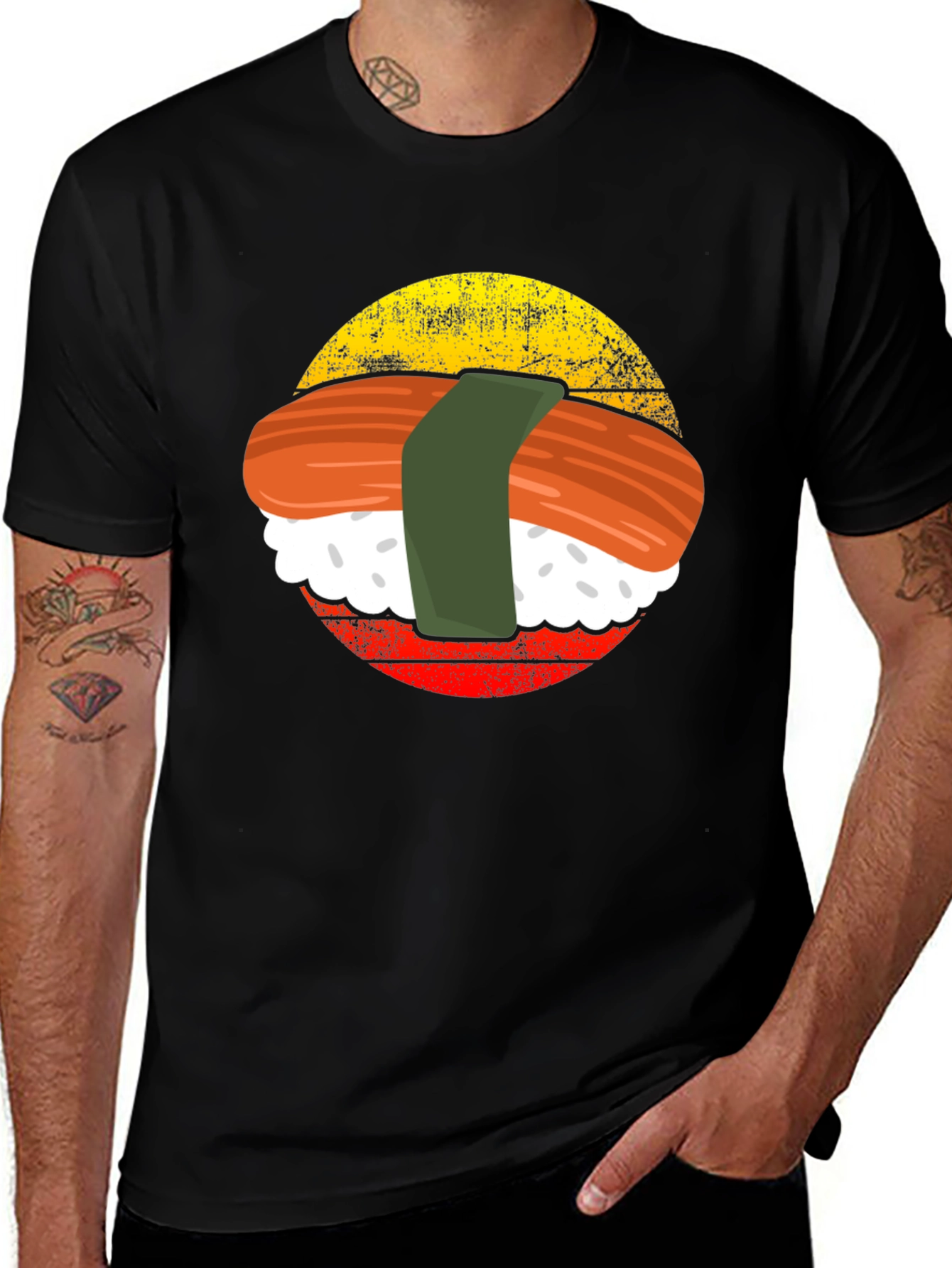 Sushi Graphic T-Shirt - Retro Style Tee