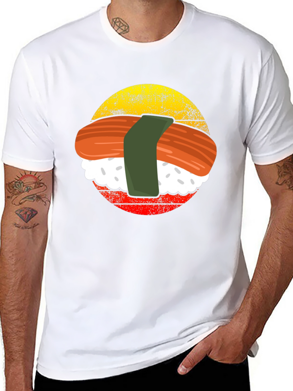 Sushi Graphic T-Shirt - Retro Style Tee