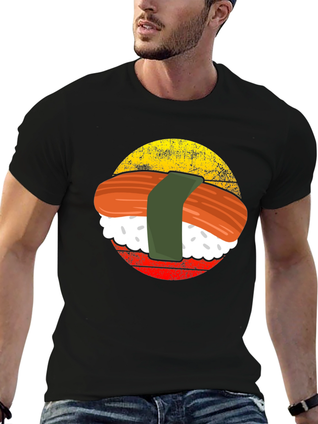 Sushi Graphic T-Shirt - Retro Style Tee