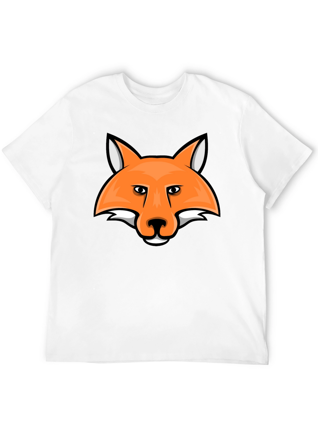 Fox Head Graphic Tee - Black Cotton T-Shirt