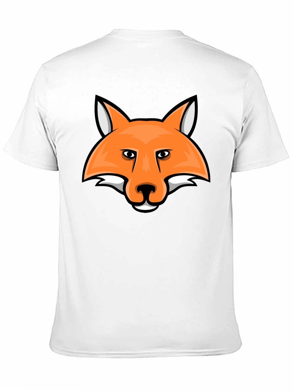 Fox Head Graphic Tee - Black Cotton T-Shirt