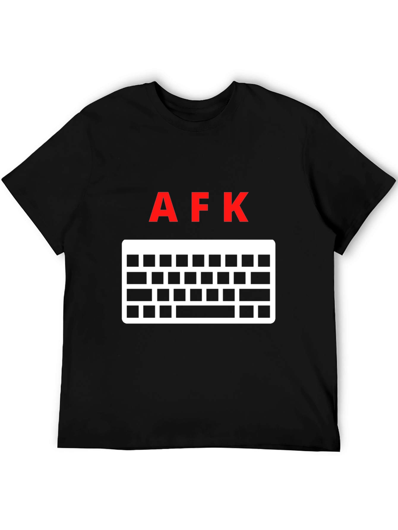 AFK Keyboard Gamer T-Shirt - Black Cotton Tee