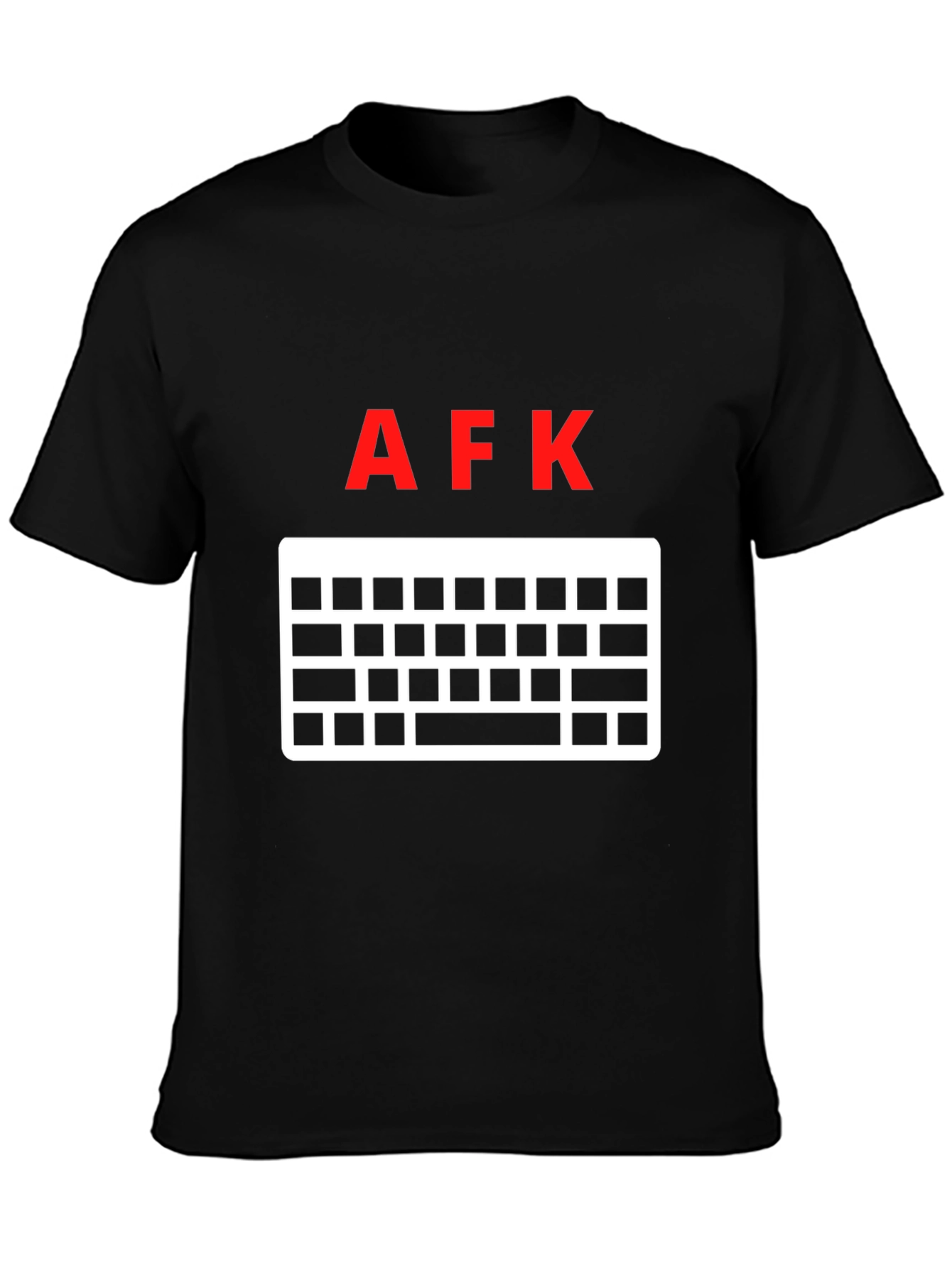 AFK Keyboard Gamer T-Shirt - Black Cotton Tee
