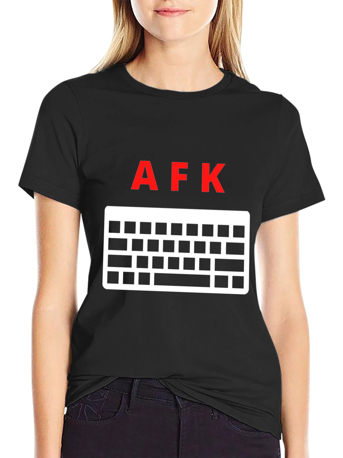 AFK Keyboard Gamer T-Shirt - Black Cotton Tee