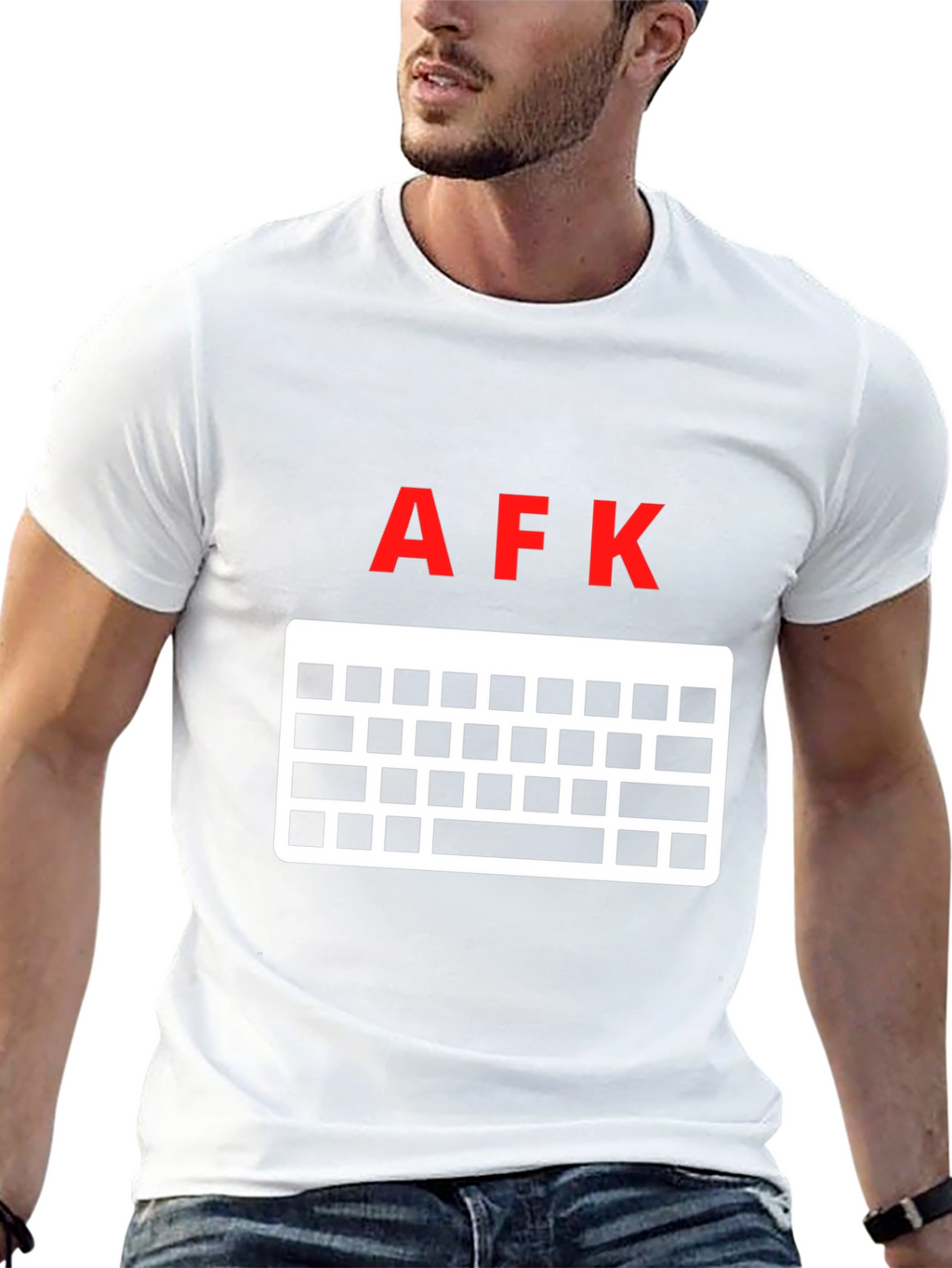AFK Keyboard Gamer T-Shirt - Black Cotton Tee
