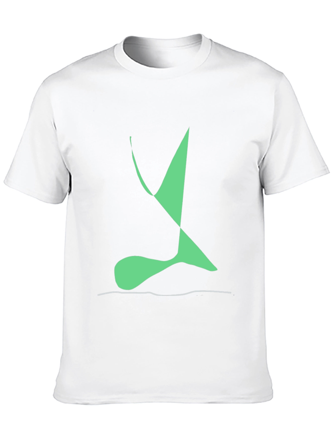 Abstract Green Design Black T-Shirt