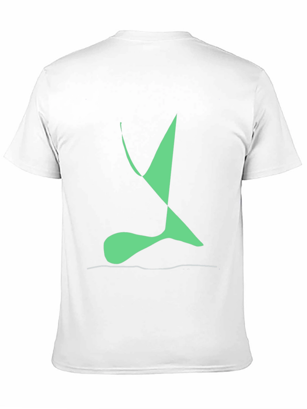 Abstract Green Design Black T-Shirt