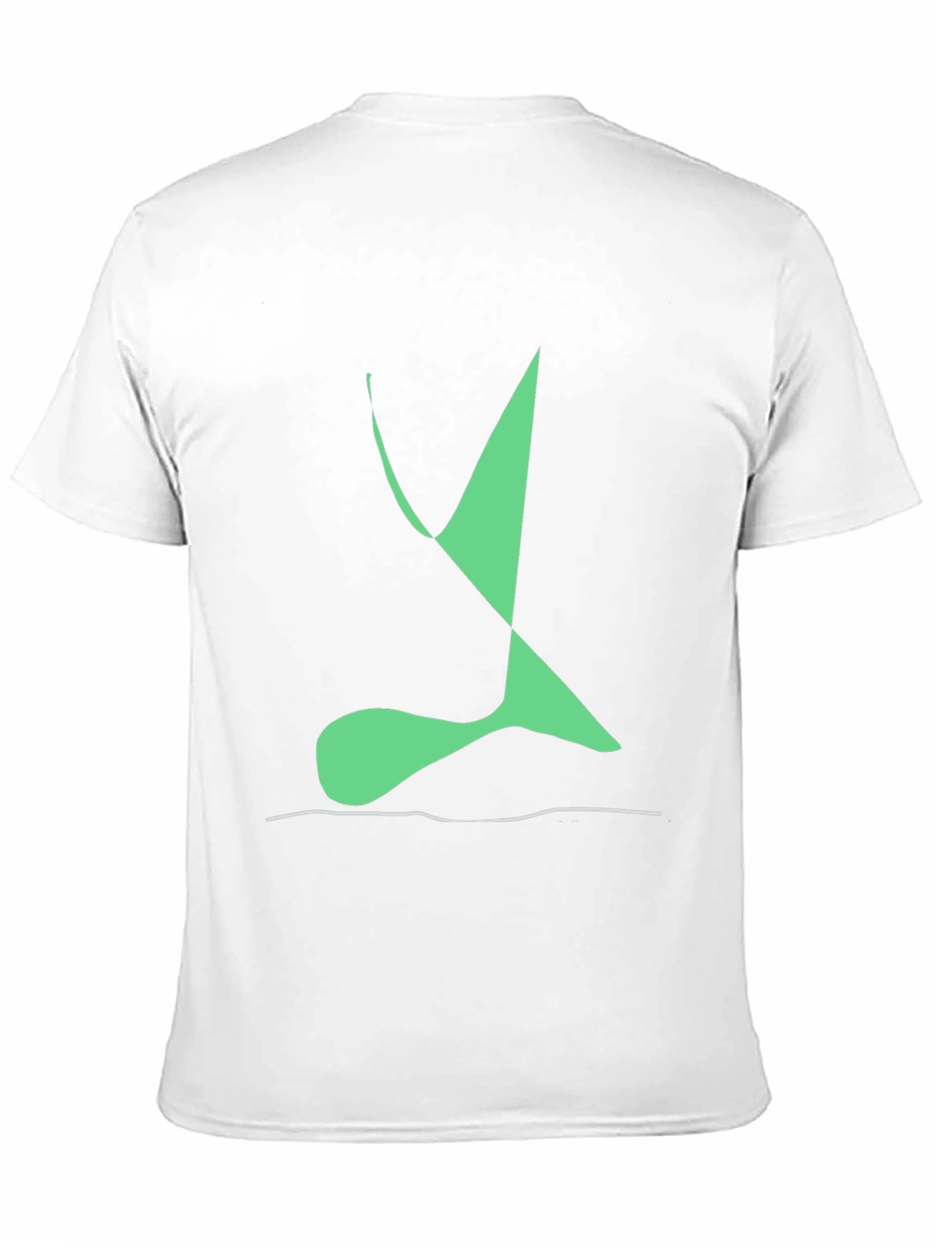 Abstract Green Design Black T-Shirt