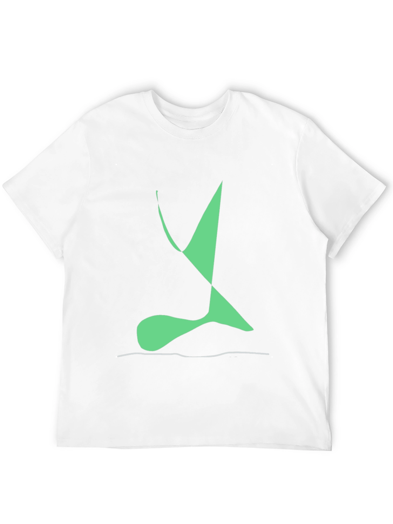 Abstract Green Design Black T-Shirt