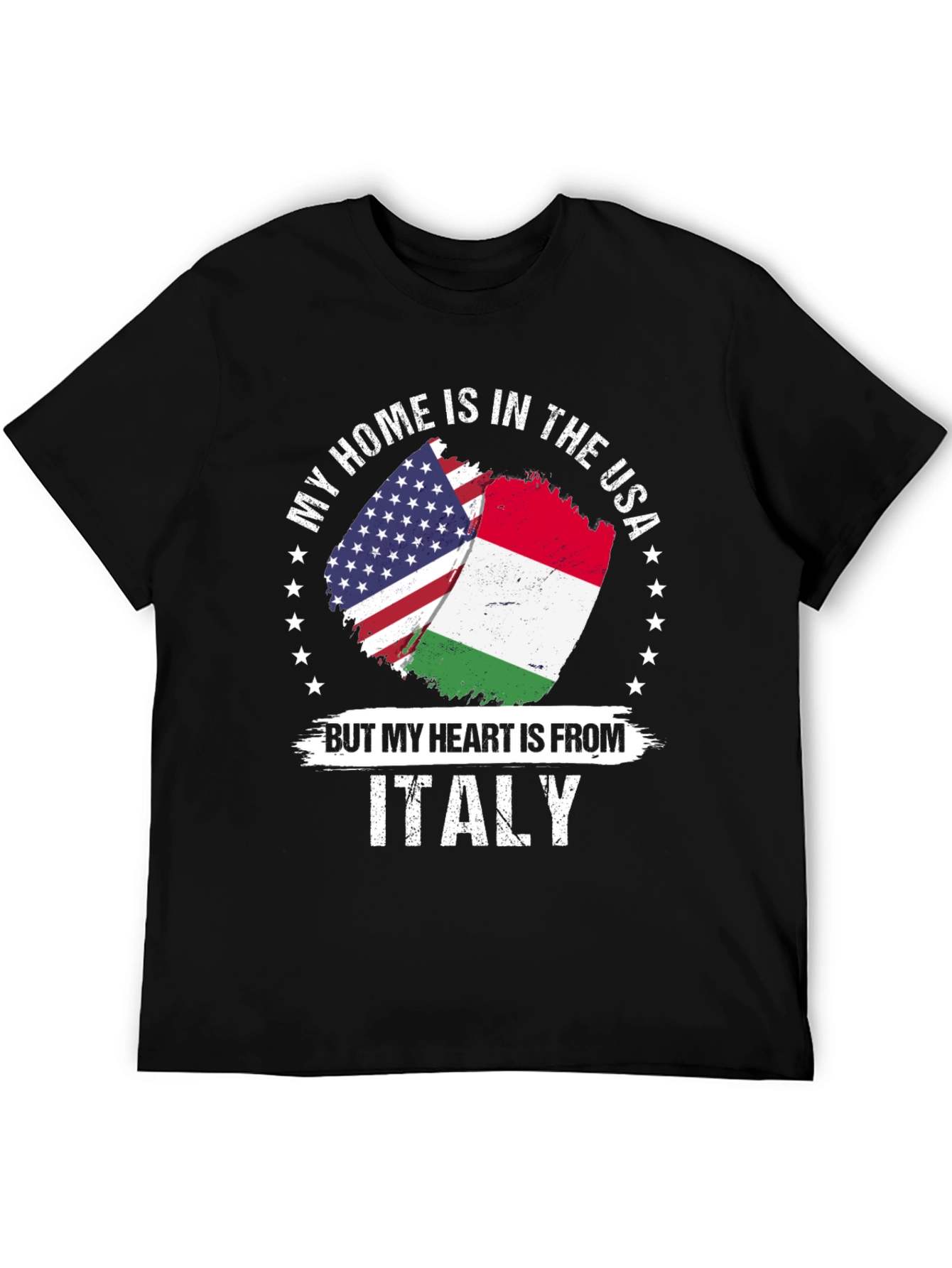 USA & Italy Pride T-Shirt - My Home is in The USA